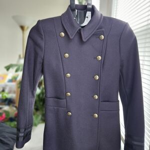 Zara Double-Breasted Coat with Gold Buttons